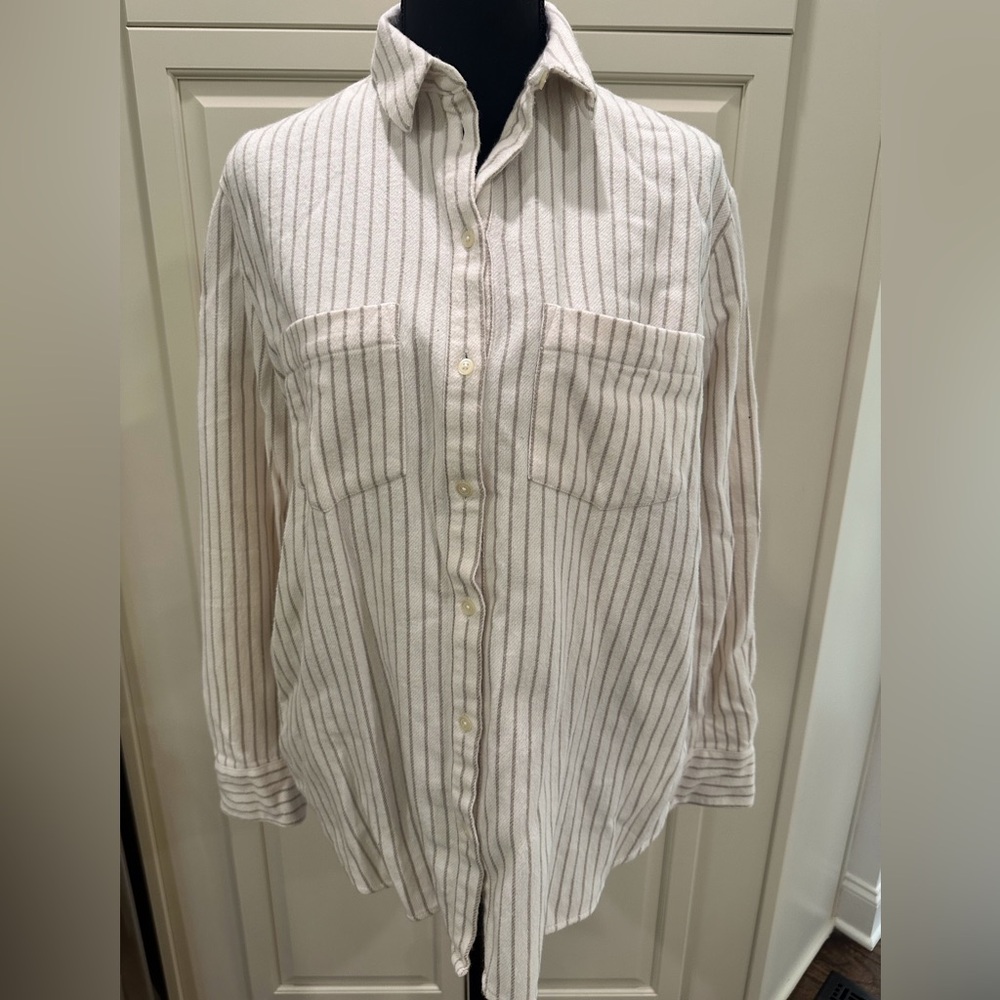 Madewell flannel button up shirt, size S. NWT